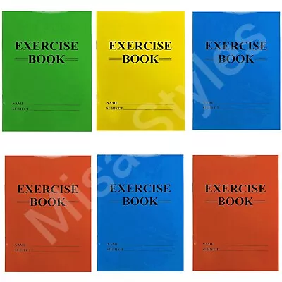 Exercise Books 6 Pack 48 Pages Lined Pages Paper School Writing Homework Work A5 • £3.29