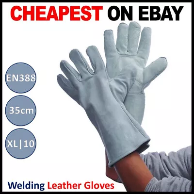 Welding Gloves Heat Resistant BBQ/Oven/MIG/TIG Welder Welder Gauntlets • £5.95