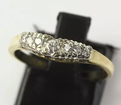 BEAUTIFUL 14k YELLOW GOLD 1/4 CARAT DIAMOND RING SIZE 7.25 • £193.65