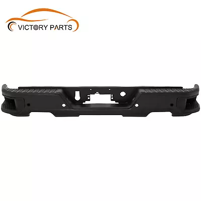 Rear Bumper For 19-23 Chevy Silverado GMC Sierra W/ Dual Exhaust W/ Park Black • $620.89