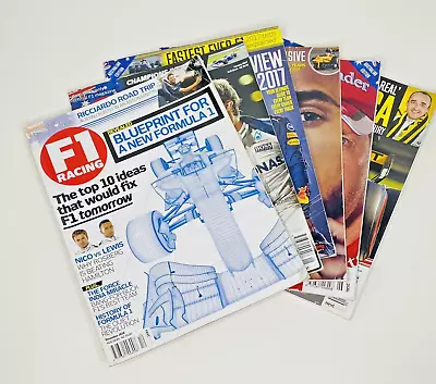 F1 RACING Magazines X 6  Cars Motorsports Dec 2016 Jan Apr Aug Jun Sep 2017 • $20