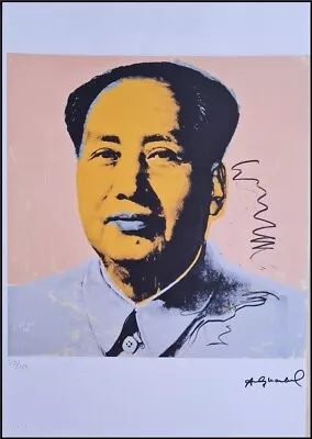 ANDY WARHOL *Mao Zedong * Signed Lithograph * Art Print * Limited # 59/125 • $21.39