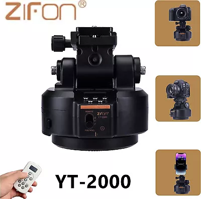 ZIFON YT-2000 Pan Tilt Auto Motorized Rotating Panoramic Head Remote Control 2kg • $99