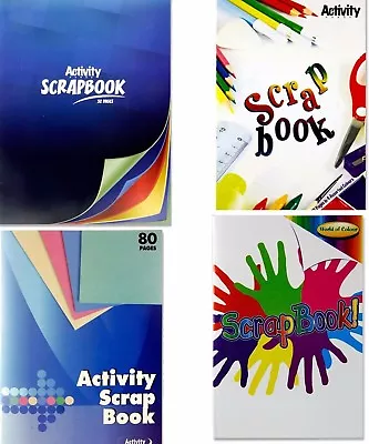 A4 Activity Scrapbook Scrap Book  Drawing Art Sketch Scrapbook Pad • £3.59