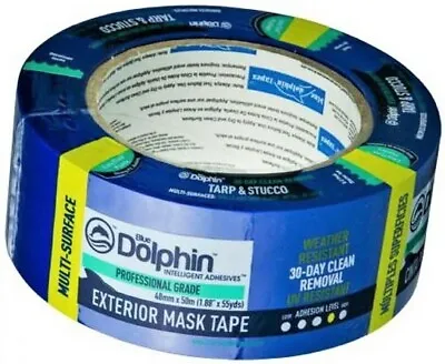 Exterior Masking / Painters Tape 30 Day Clean Removal UV RESISTANT 38 48mm PVC • £5.99