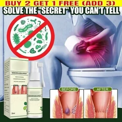 £5.33 • Buy Powerful Hemorrhoids Treatment Agent Spray Herbal Hemorrhoids Spray 100% Natural