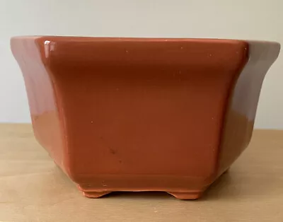 Rust Colored   Vintage Ceramic Haeger  4002 Hexagonal Bowl/ Planter • $18.50