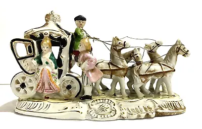 Japan Fairyland China Vintage Figurine Horses And Carriage Victorian Figures 9.5 • $19.99