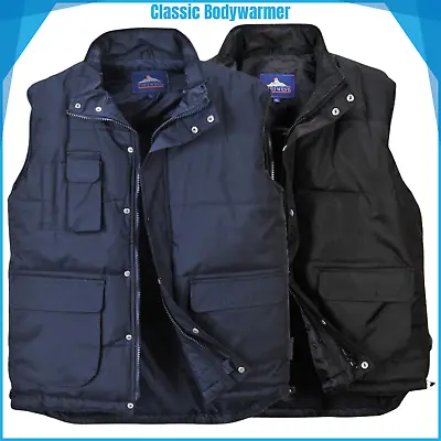 Portwest Men Classic Bodywarmer Gilet Workwear Outdoor Showerproof Padded Jacket • £27.73