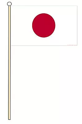 JAPAN ASIA Medium HAND WAVING FLAG 9 X6  22.5cm X 15cm JAPANESE • £3.95