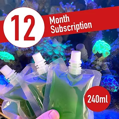 12 Month Subcription - Nannochloropsis Live Phyto - Boost Corals µ Critters • £63