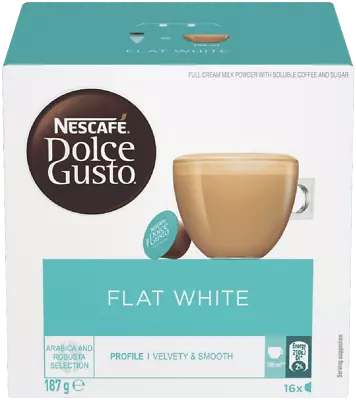 Nescafe Dolce Gusto Flat White Coffee Pod Casual Pack 12366398 • $10