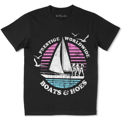 £11.99 • Buy Boats N Hoes T-Shirt Retro Catalina Wine Mixer Helicopter And Anchor Santa D257