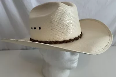 Vintage Resistol George Strait Collection Western Straw Hat Natural Size 7 1/4 • $75