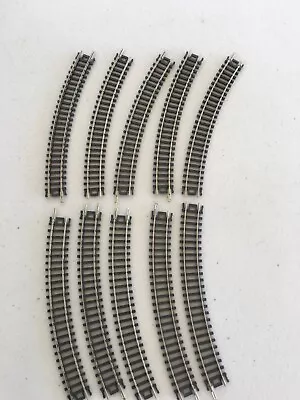 Atlas 2510 Curved Track 9 3/4   Radius 10 Pieces New N Scale Trains • $5.25