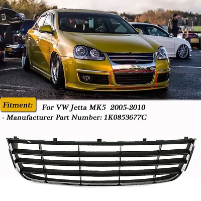 Front Bumper Lower Grill Grille Cover Vent For VW Jetta MK5  2005-2010 Cap Trim • $25.90