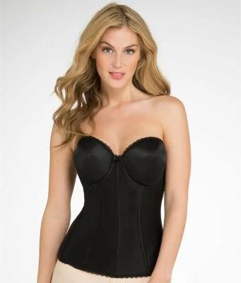 $30 • Buy Va Bien BLACK Longline Convertible Bustier, US 36DDD, UK 36E