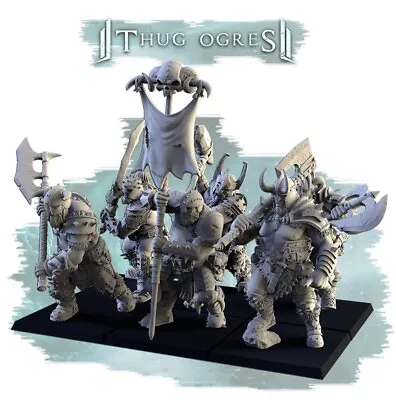 Thug Ogres [ 6 ] – Txarli Factory Miniatures 28mm – Ogres • £15