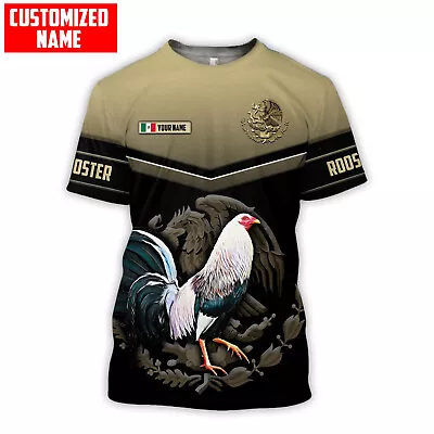 Personalized Rooster Mexico Golden Shirts Mexico Mexican Shirt Mexican S-5XL For • $26.99