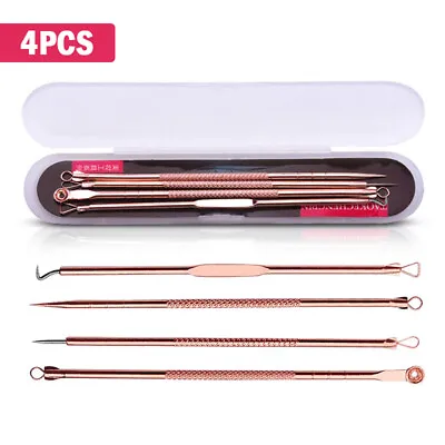 $1.75 • Buy 4Pcs Acne Extractor Remover Tool Kit Blackhead Blemish Removers Pimple Need~Z7