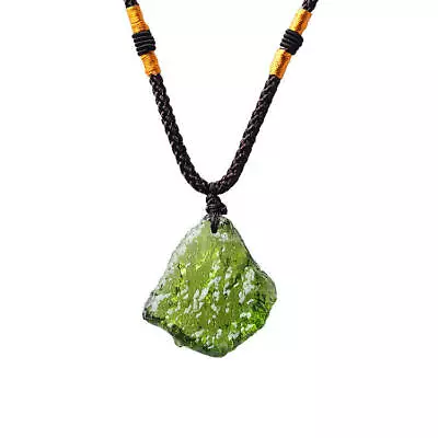 Natural Crystal Green Gem Moldavite Meteorite Glass Necklace Pendant Charm Stone • $7.89