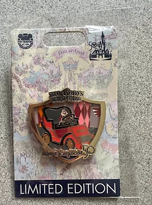 Disney Pin Attraction Crests Mr Toad's Wild Ride 50 Walt Disney World Wdw • $26.99