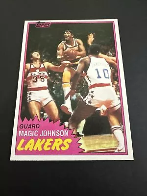 🔥1981-82 Topps Magic Johnson #21 NM-MT 2nd Year/Solo Rookie Card…Beautiful Card • $20.50