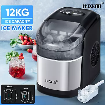 Maxkon 12KG Ice Maker Bullet Shaped Cube Making Machine Countertop Commercial • $159.95