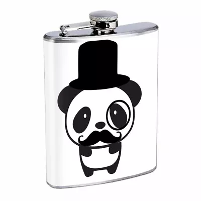 Cool Mustache D2 8oz Stainless Steel Hip Flask • $14.95