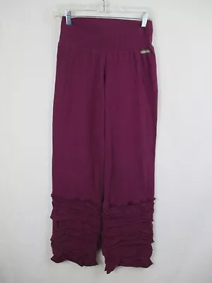 Matilda Jane Paint By Numbers Paintbrush Finn Pant Burgundy Purple Ruffle Medium • $20