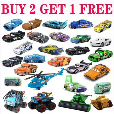 1:55 Diecast Model Car  Disney Pixar Cars Lightning McQueen Gift Toys Lot Loose • $15.96