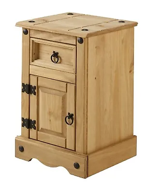 £38.99 • Buy Corona Bedside Cabinet Pot Cupboard Table Mexican Pine By Mercers Furniture®