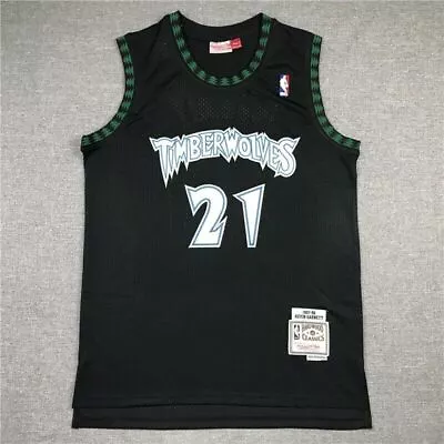 Kevin Garnett Minnesota Timberwolves Men Black Vintage Jersey Stitched Sz:S-XXL • $28.99