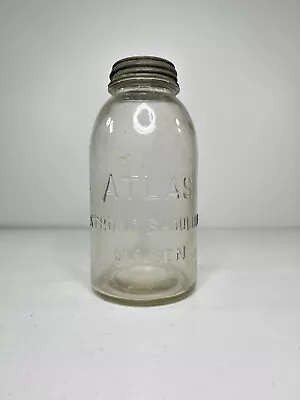 Vintage Half Gallon Atlas Strong Shoulder Mason Jar Zinc Kid • $19.99