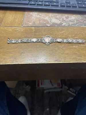 Vintage Silver Filagree Star Link Panel 7 Inch Bracelet SEE PICTURES • $8.25