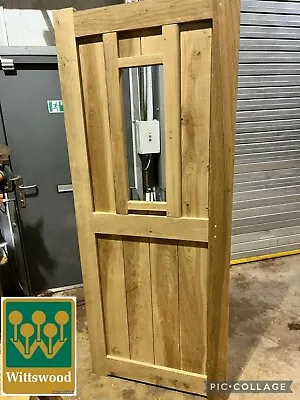 Solid Oak Mortice & Tenon Door With Glazed Panel CUSTOM SIZES AVAILABLE • £687.91