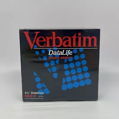 Verbatim DataLife Double Density 5-1/4  Diskettes  MD2-D - Box Of 10 - NEW • $18.50