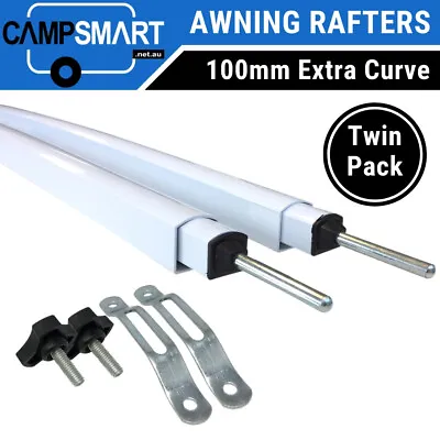 Caravan Awning Rafters Acute Extra Curved Roll Out Anti Flap Kit Rafter 2 Pack • $90.20