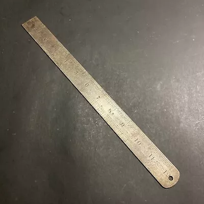 $20.12 • Buy VINTAGE J. RABONE & SONS 12  No.11 MEATAL MEASURING RULE TOOL BIRMINGHAM ENGLAND