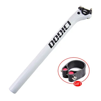Bicycle Offset Carbon Seat Post 27.2/30.8/31.6 MTB Road Bike Seatpost With Clamp • $41.70