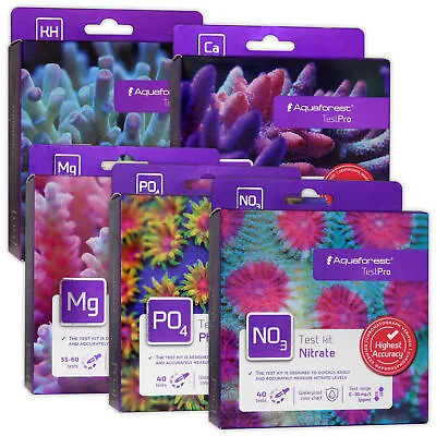 Aquaforest Test Pro Kit Alkalinity Ca Mg Nitrate Phosphate Aquarium Fish Tank • £18.45