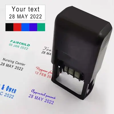 £11.30 • Buy Personalised Self-Inking Date Stamp With Signature Custom With Your Logo / 7Y6R