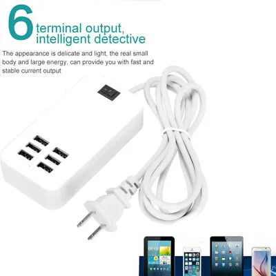 6 Port USB Hub Fast Wall Charger Station Multi-Function Desktop AC Power Adapter • $7.90