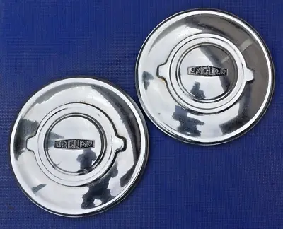 Vintage Jaguar XK MK10 And Others Dog Dish Hub Caps Hubcaps X 2 • $149