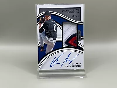 2023 Panini Immaculate Owen Murphy Patch Auto 6/10- Atlanta Braves Prospect • $12.50