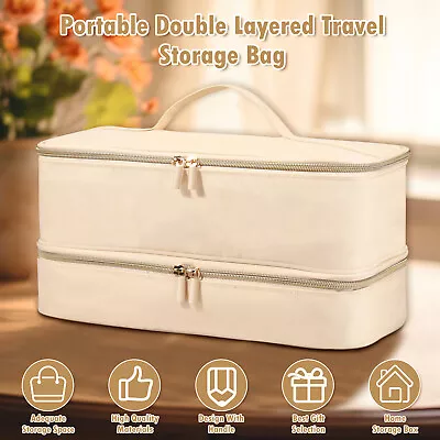 Travel Carrying Case Double Layer Hair Dryer Storage Organizer Bag BvoQD • $33.09