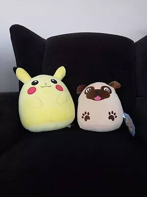 Pikachu Squish Pillow + Pug Squish Pillow • $35