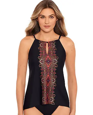 Miraclesuit Women's Kashmir Peephole Tankini 2 Pc Set Size 10 • $62.29