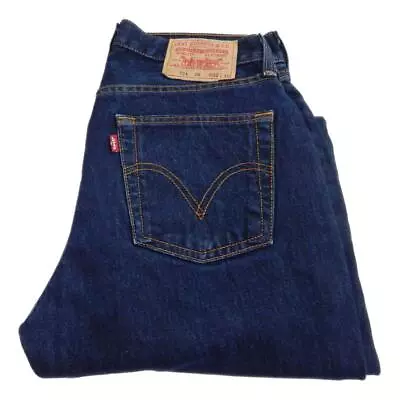 Levi 751 Straight Jeans Regular Blue Waist 32 Leg 30 W32 L30 Zip Fly (Q2707) • £29.99