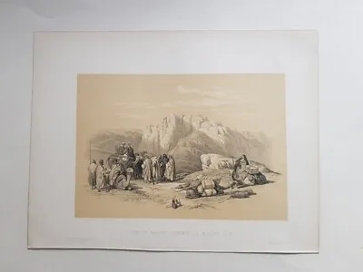 Egypt Archaeology Tomb Of Aaron David Roberts Holy Land Original Lithograph 1860 • £14.95